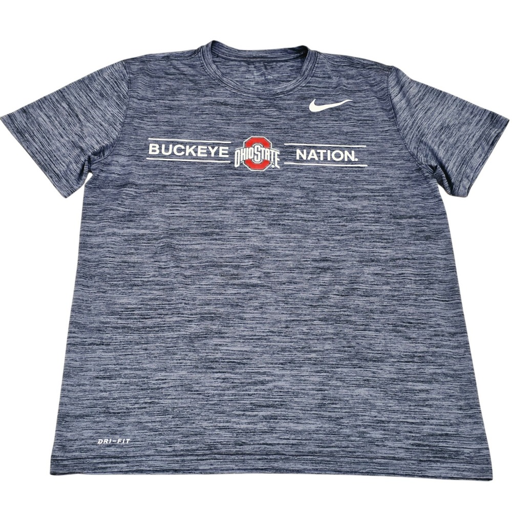 Nike Ohio State Buckeyes Buckeye Nation Dri-FIT Shirt Men's Large Gray